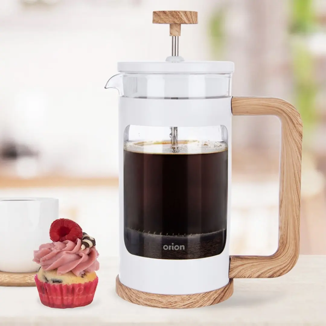 Orion Whiteline Glazen Koffie- en Thee Zaparzacz 650ml - Tweekleurig