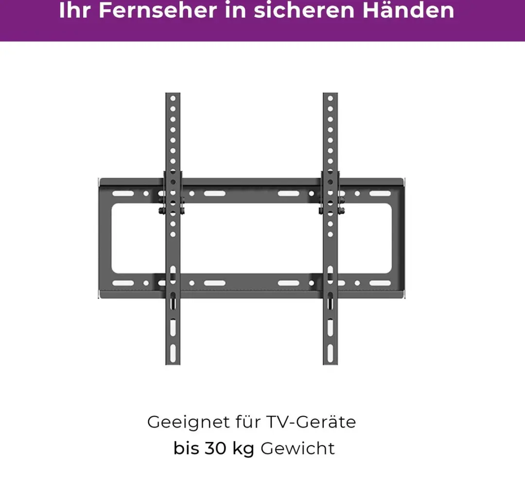 Ultron WM100 TV Muurbeugel - 23"-56" - 30 Kg - Zwart