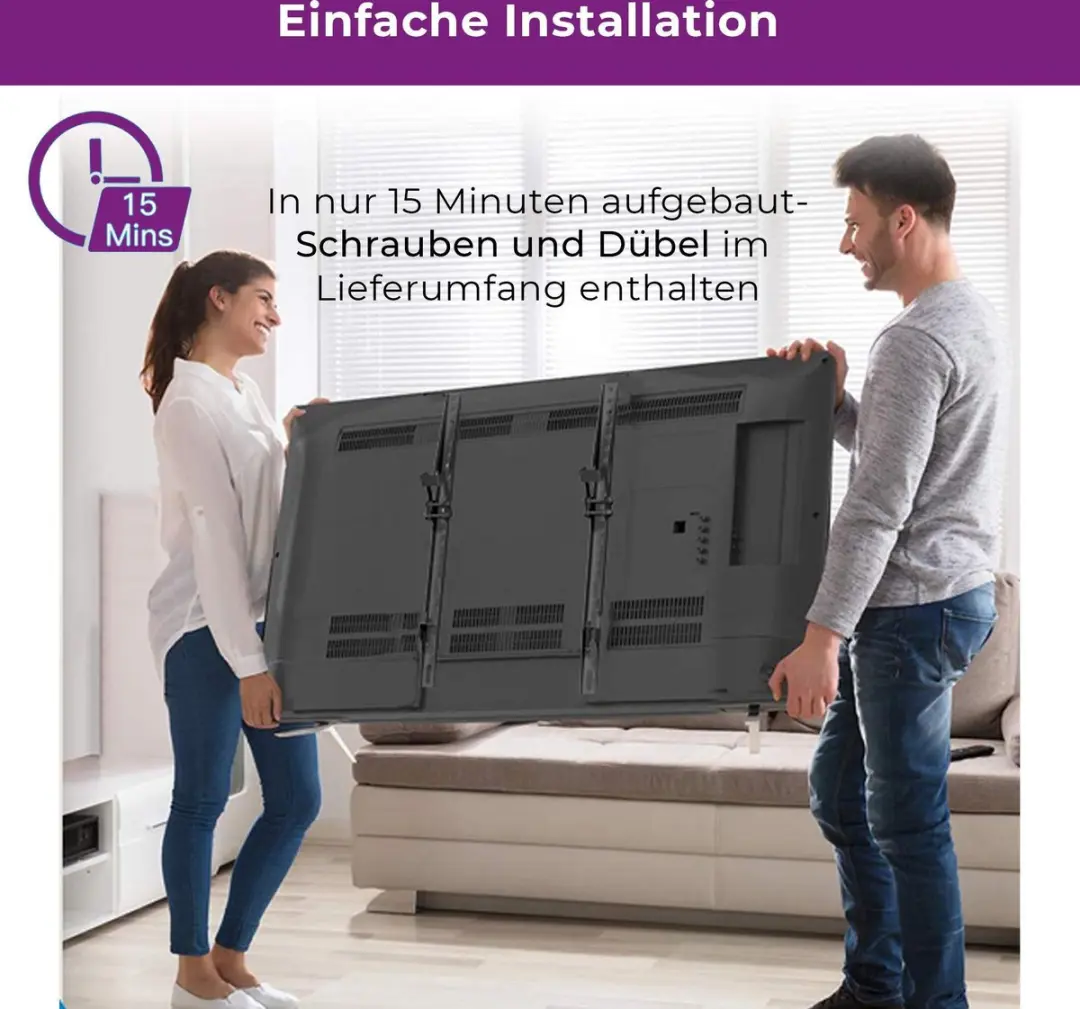 Ultron WM100 TV Muurbeugel - 23"-56" - 30 Kg - Zwart