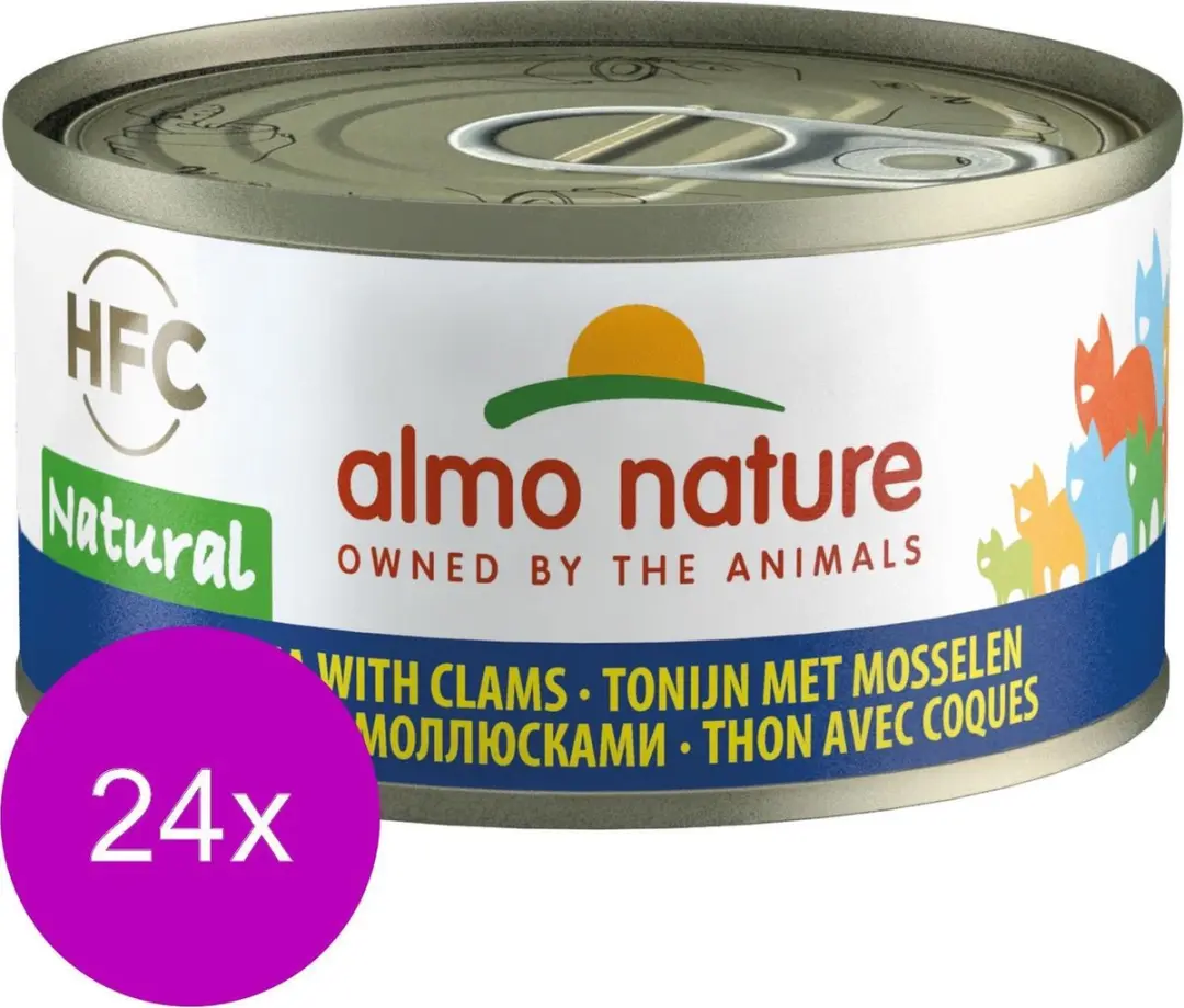Almo Nature Tonijn & Kokkels Kattenvoer 24x70g