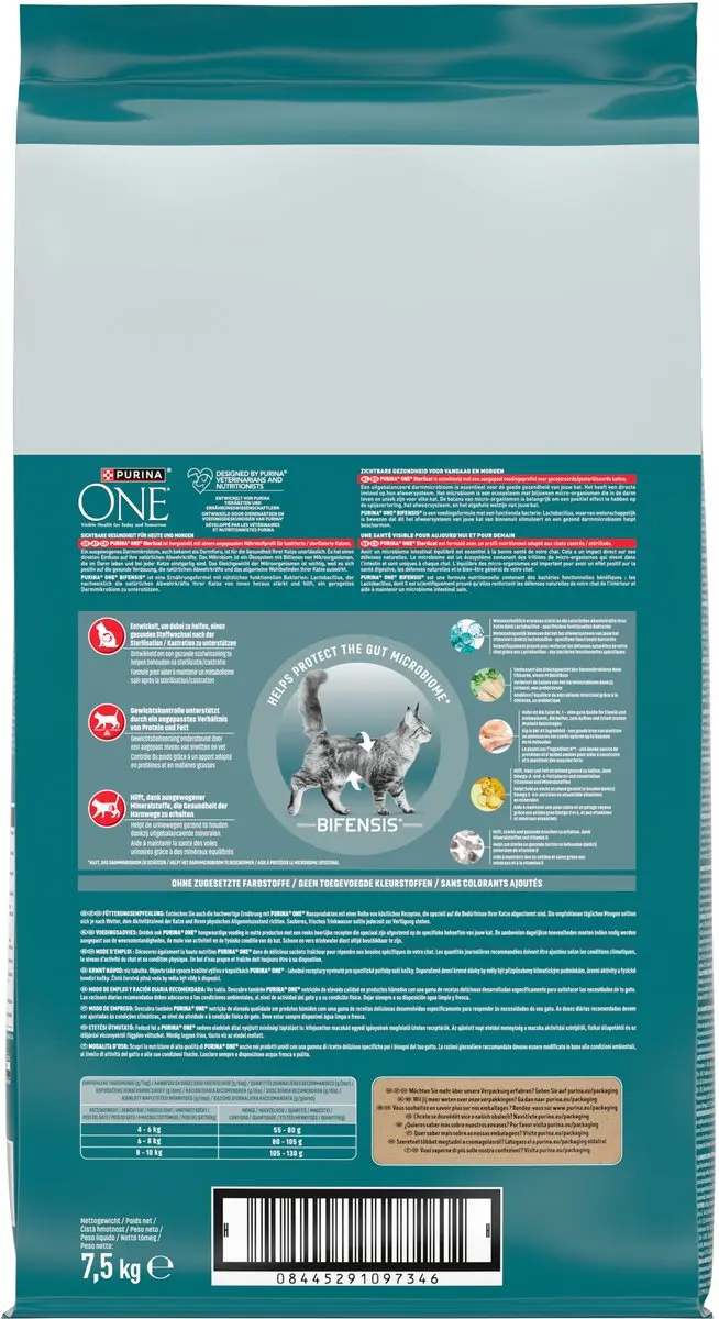 Purina ONE Sterilcat Kattenbrokjes Kip & Tarwe 7,5 kg - afbeelding 6 van 6