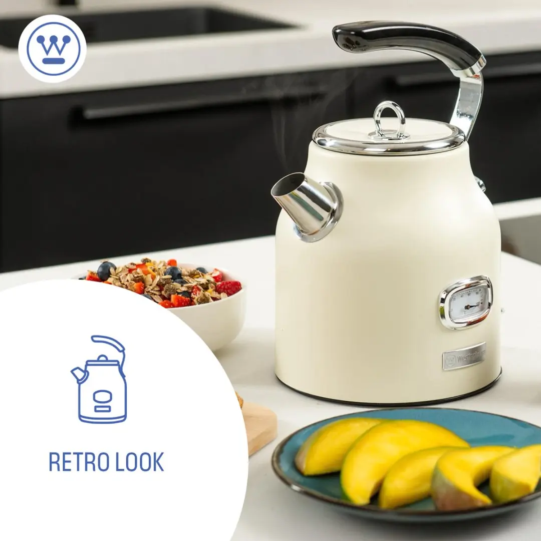 Westinghouse Retro 2-delige Set - Waterkoker 1,7L & Filterkoffiezetapparaat - Beige