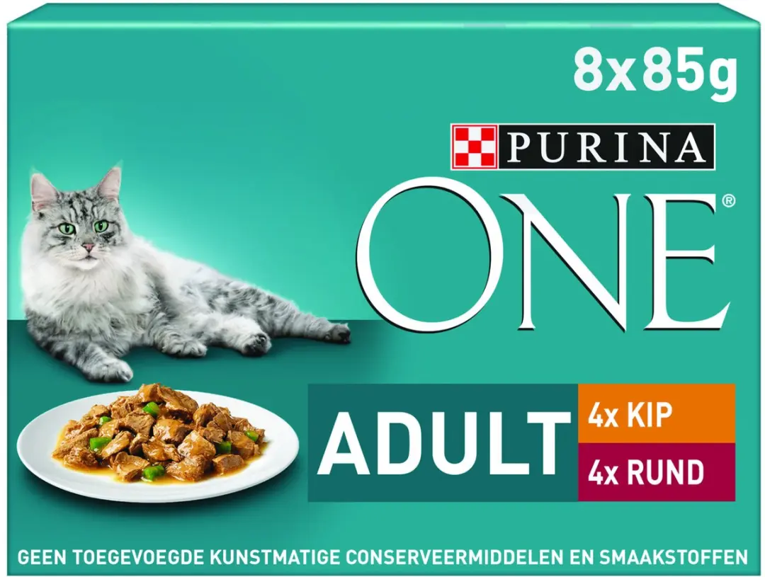 Purina ONE Fijne Malse Reepjes Kip in Saus