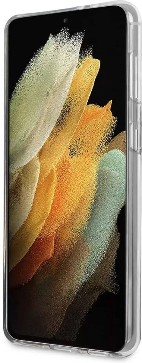 GUESS Glitter Vintage Hoesje Samsung Galaxy S21 - Blauw - afbeelding 6 van 6