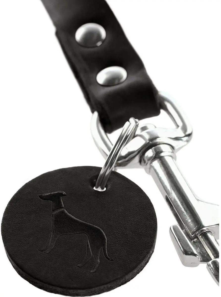 Hunter Verstelbare Hondenriem Leder - 200x1,3cm Zwart