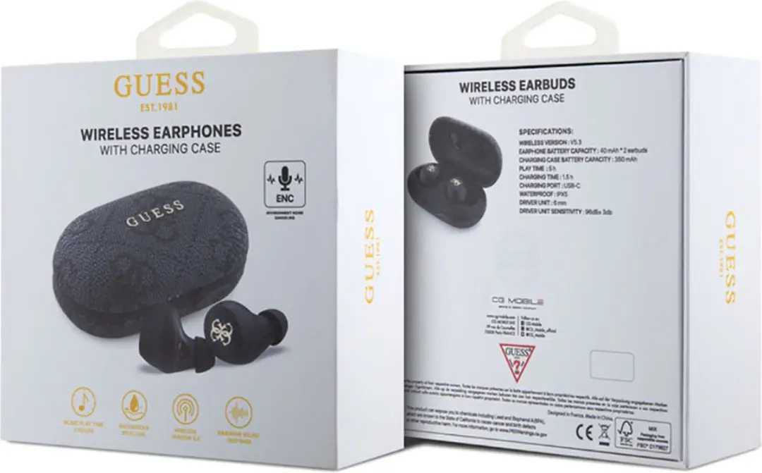 GUESS True Wireless 14747 In-Ear Oordopjes - Zwart - afbeelding 6 van 6
