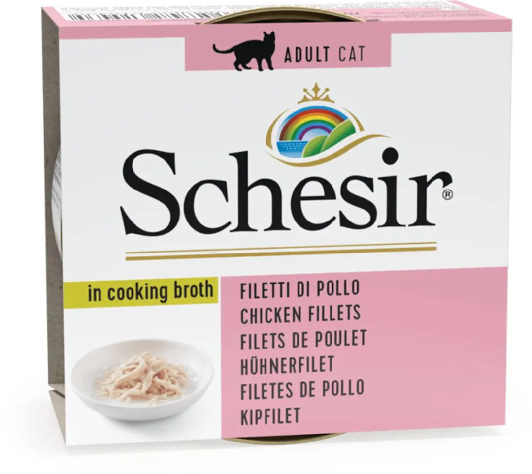 Schesir Kattenvoer Kipfilet in Bouillon - 12x70g