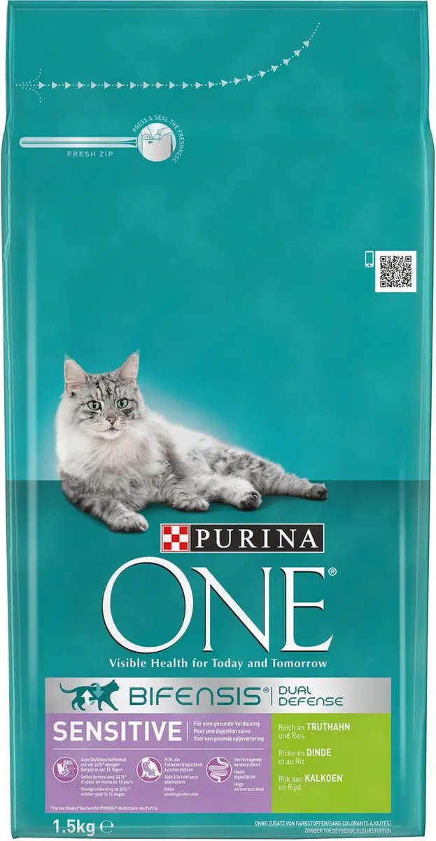 Purina ONE Sensitive Kalkoen & Rijst 1,5kg
