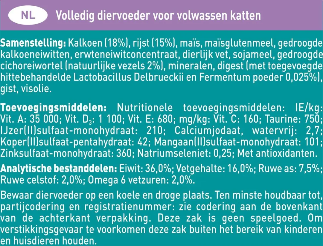 Purina ONE Sensitive Kalkoen & Rijst 1,5kg