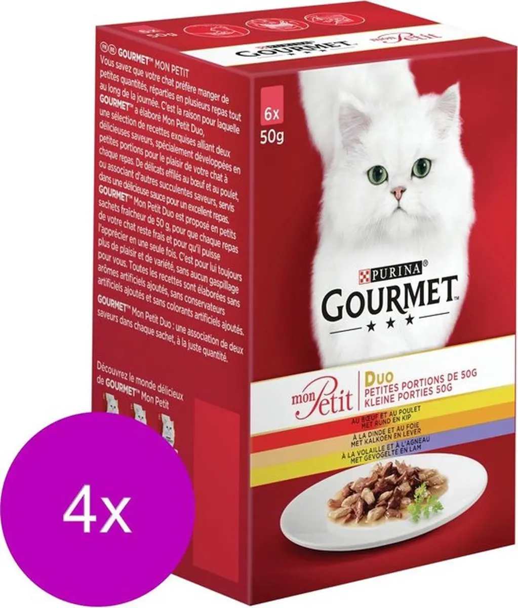 Gourmet Mon Petit Duo Vlees Kattenvoer
