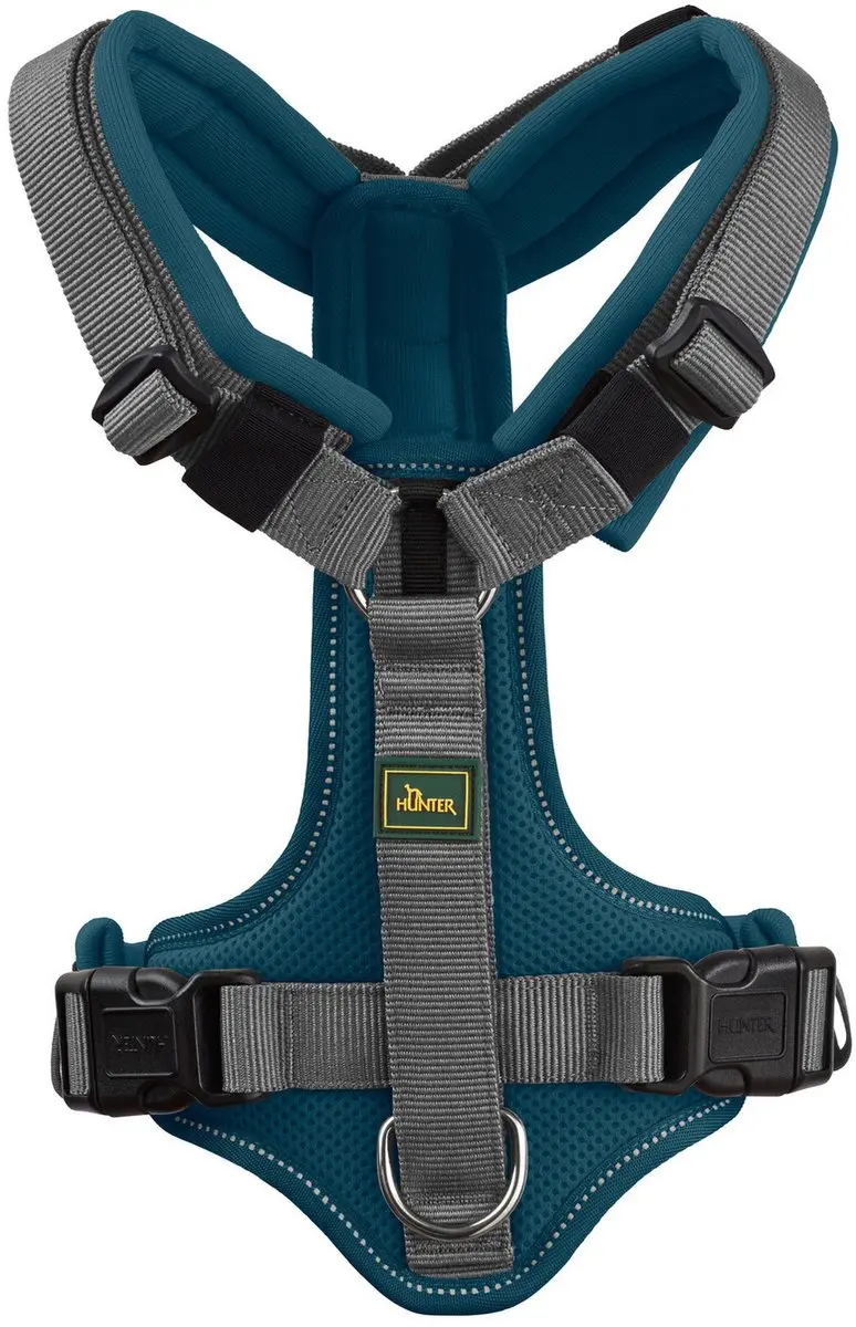 Hunter Harnas Maldon Up Petrol&Grijs - 53-71 cm