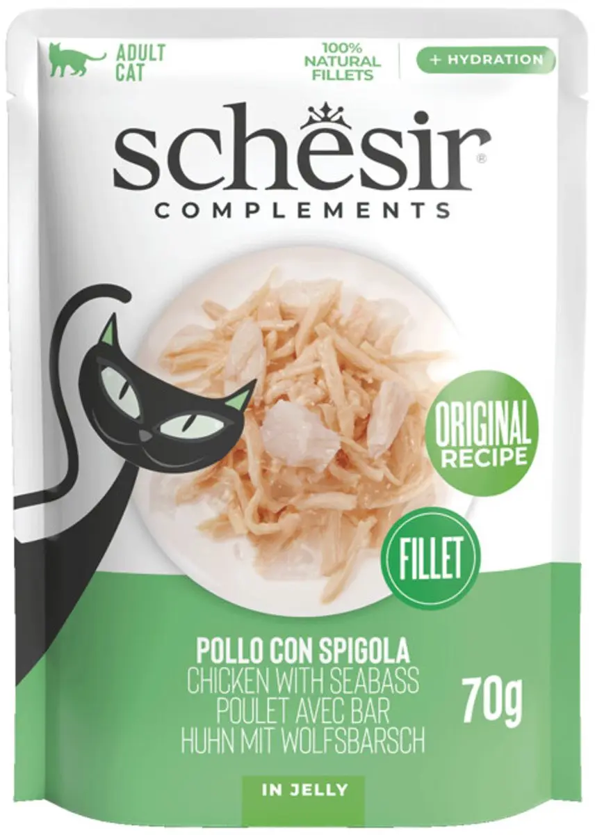 Schesir Complementary Kattenvoer Kip & Zeebaars 12x70g