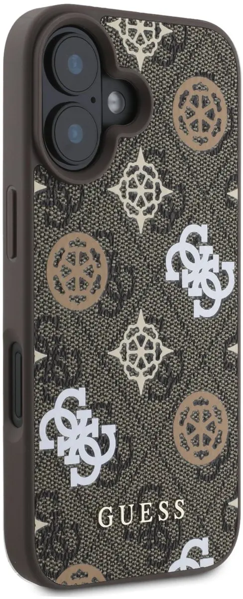 Guess Peony iPhone 16 Hoesje - Bruin - Magsafe