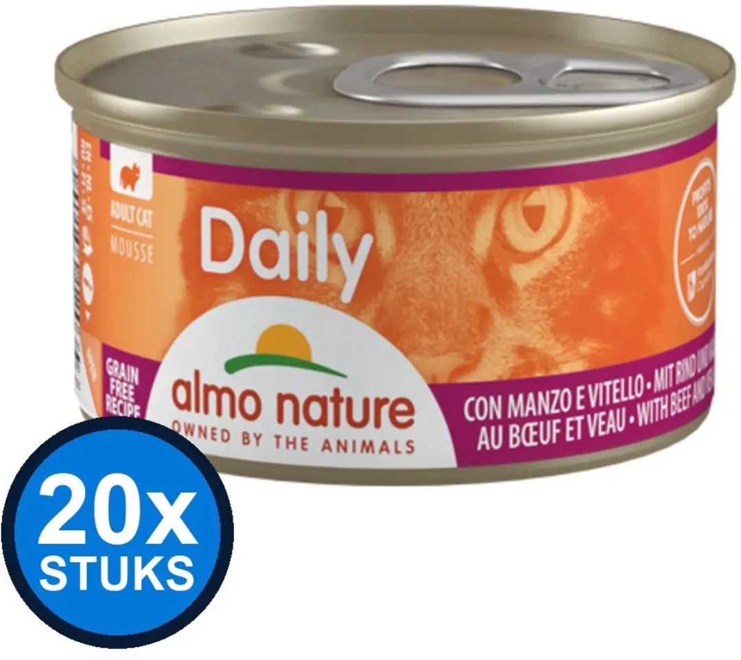 Almo Nature Daily Mousse Rund Kattenvoer Natvoer 85g