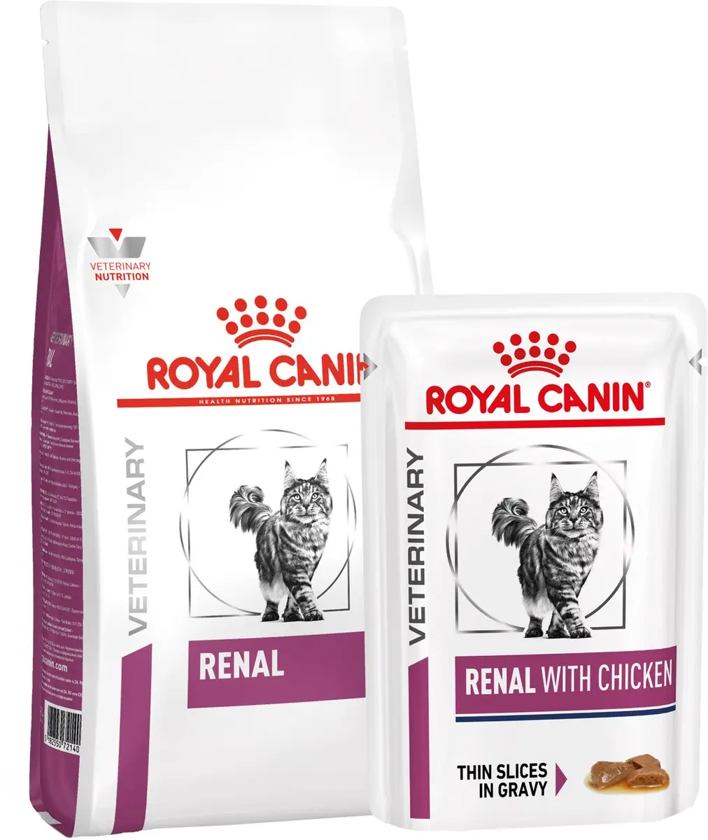 Royal Canin Renal Combi Bundel - 4kg + 12x85g Kip