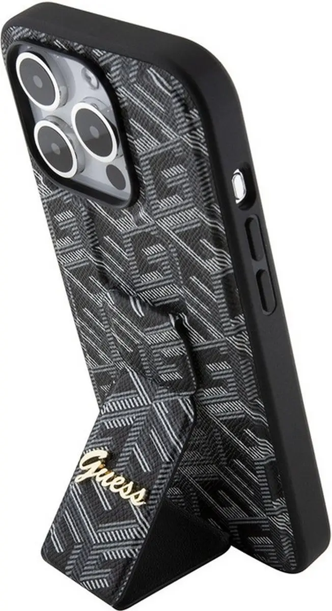 GUESS G-Cube Grip Back Case - iPhone 15 Pro Max - Zwart