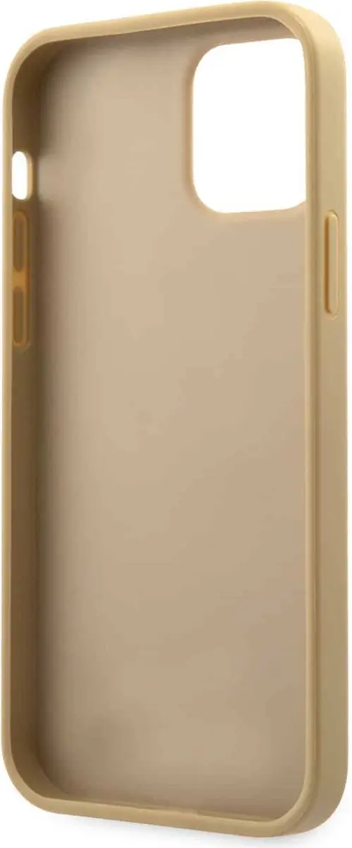 GUESS iPhone 12 Mini Hoesje - Effen Goud - 6081
