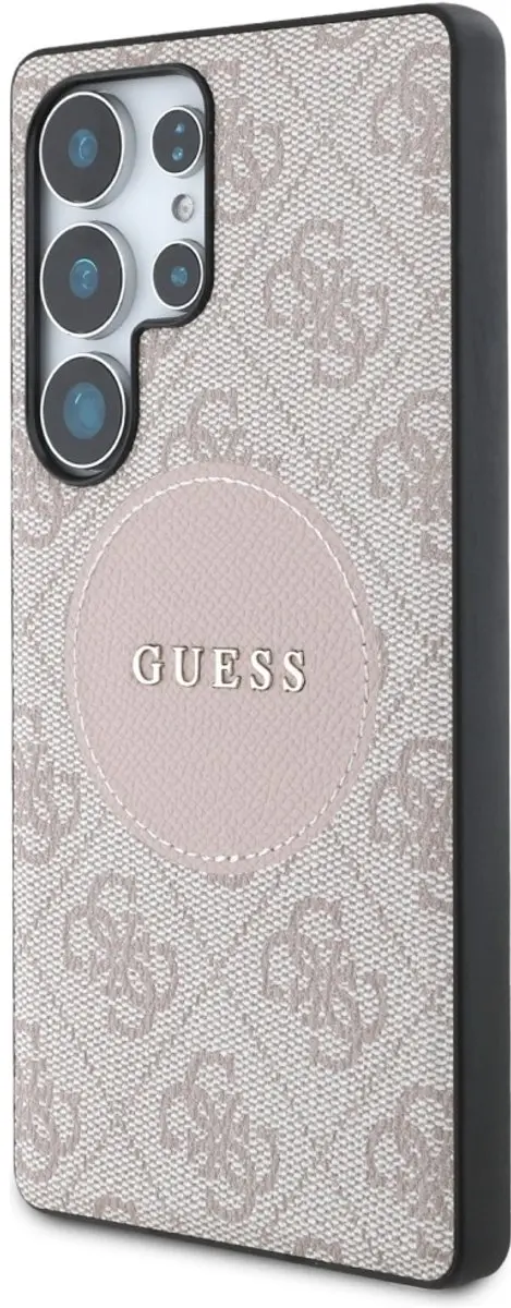 GUESS 4G Ring Cirkel Logo Hoesje S25 Ultra - Roze