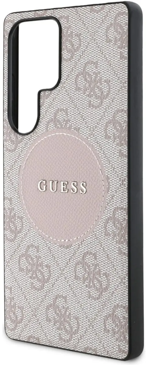 GUESS 4G Ring Cirkel Logo Hoesje S25 Ultra - Roze