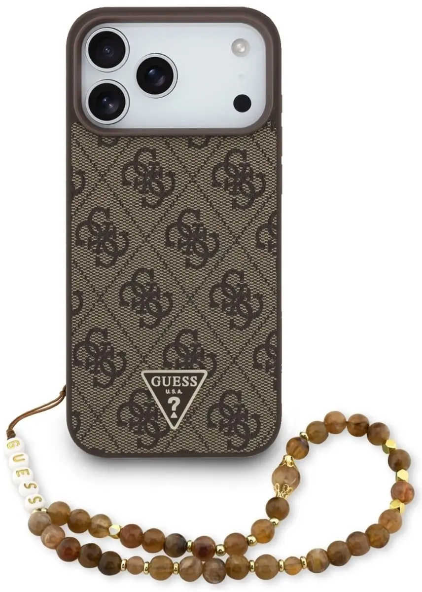 GUESS Case 4G Bandje Driehoek Logo iPhone 17 Pro Max MagSafe