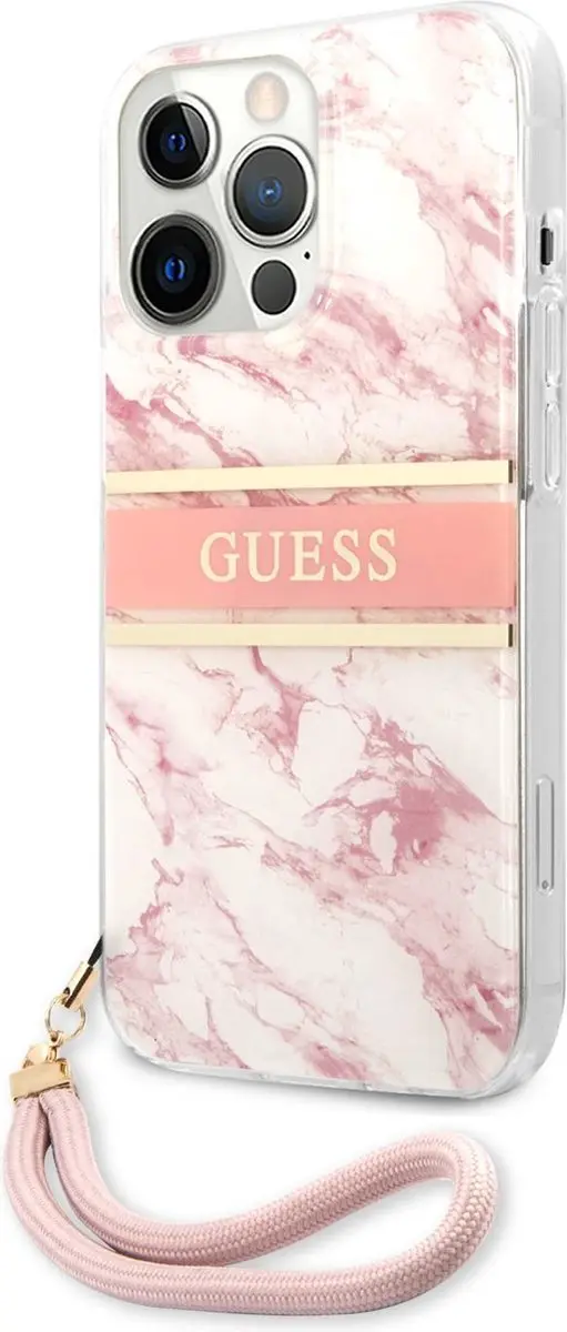 Guess Hardcase Backcover iPhone 13 Pro - Roze - MagSafe