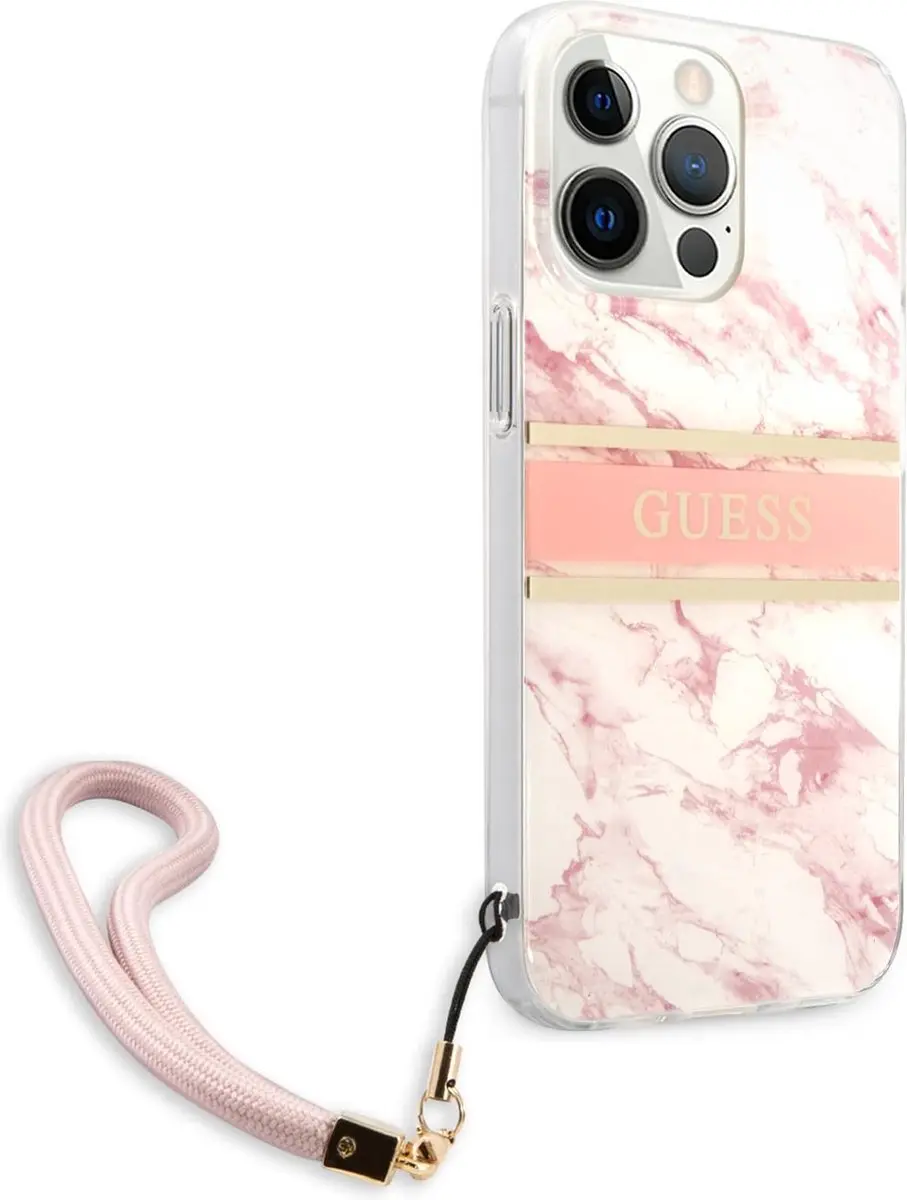 Guess Hardcase Backcover iPhone 13 Pro - Roze - MagSafe - afbeelding 6 van 6