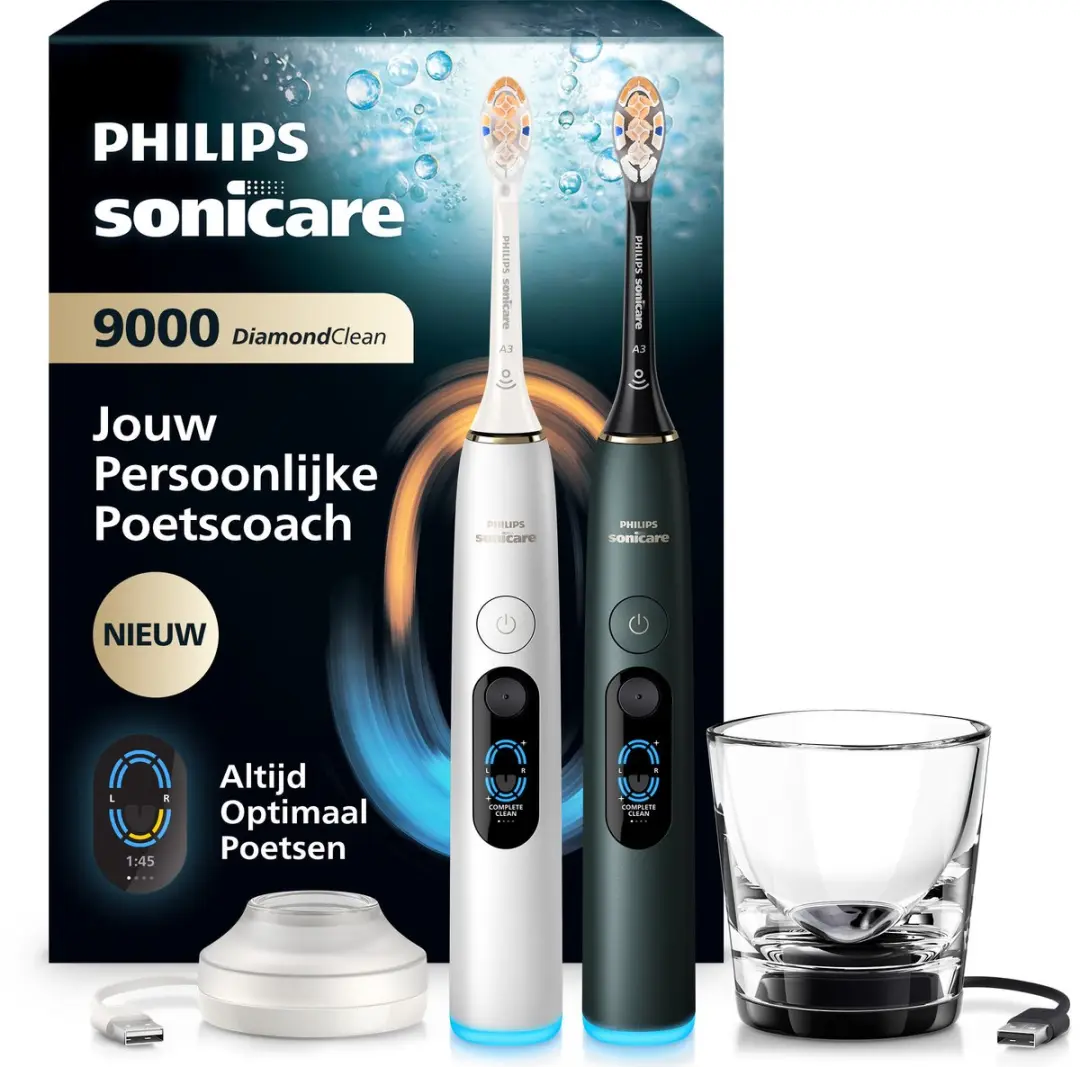 Philips Sonicare DiamondClean 9000 Duo Pack HX9216/89 Elektrische Tandenborstels