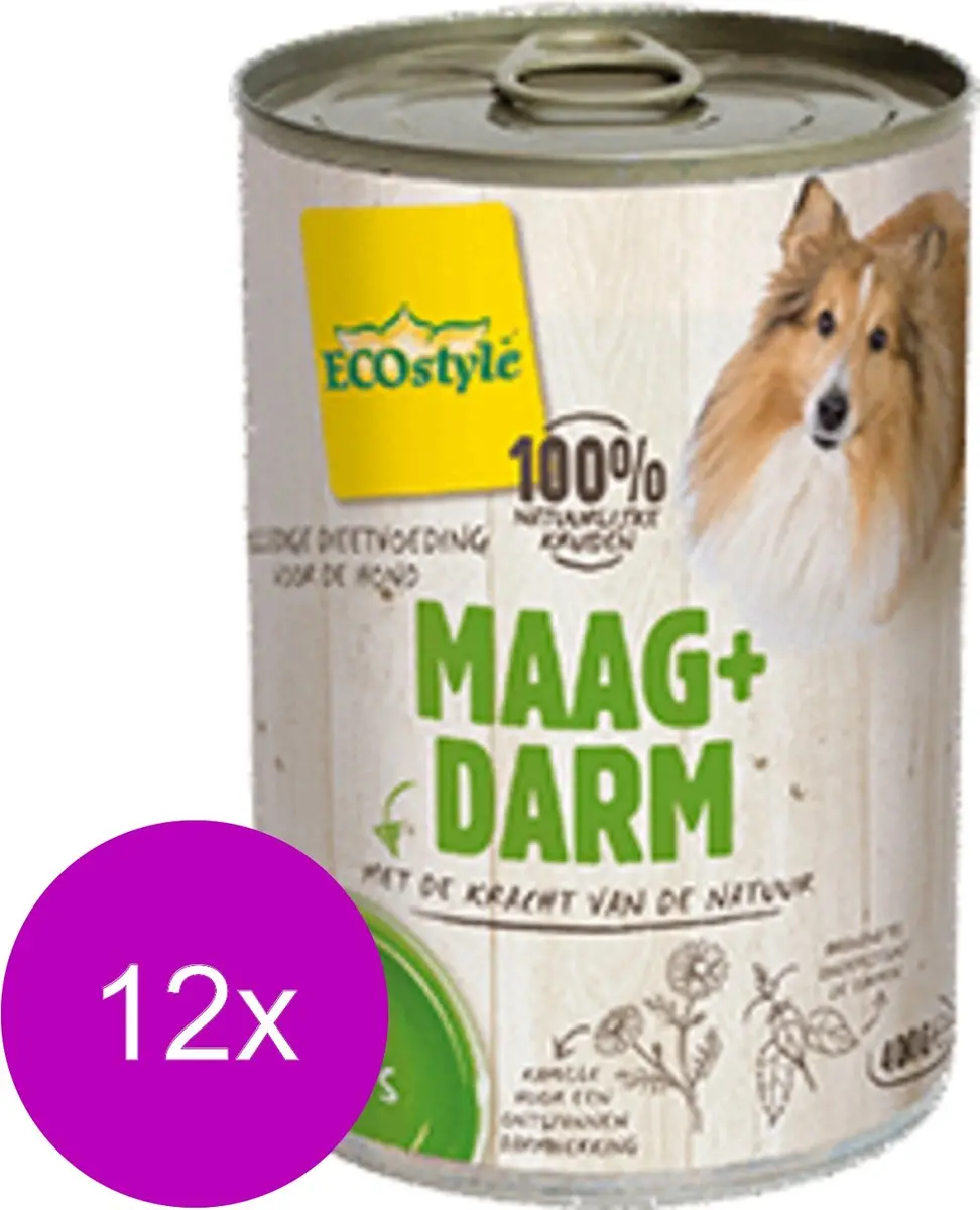 Vitastyle Blik Vitaal Vlees Maag + Darm Hondenvoer 12x400g