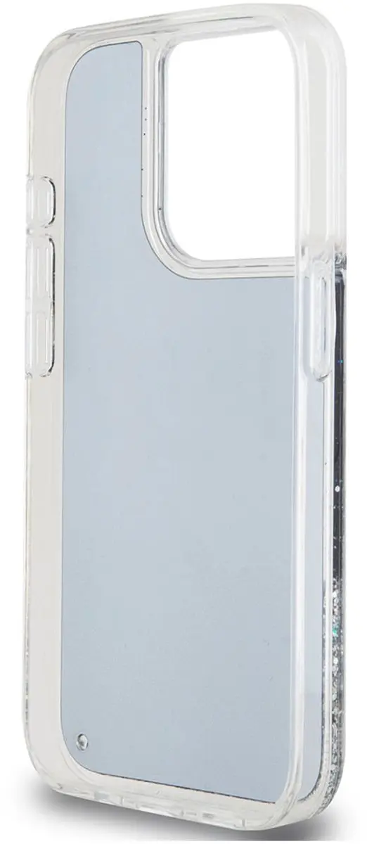 DKNY Liquid Glitter Arch Logo Back Case - iPhone 15 Pro DKHCP15LLBNAEK - Zwart/Zilver - afbeelding 6 van 6