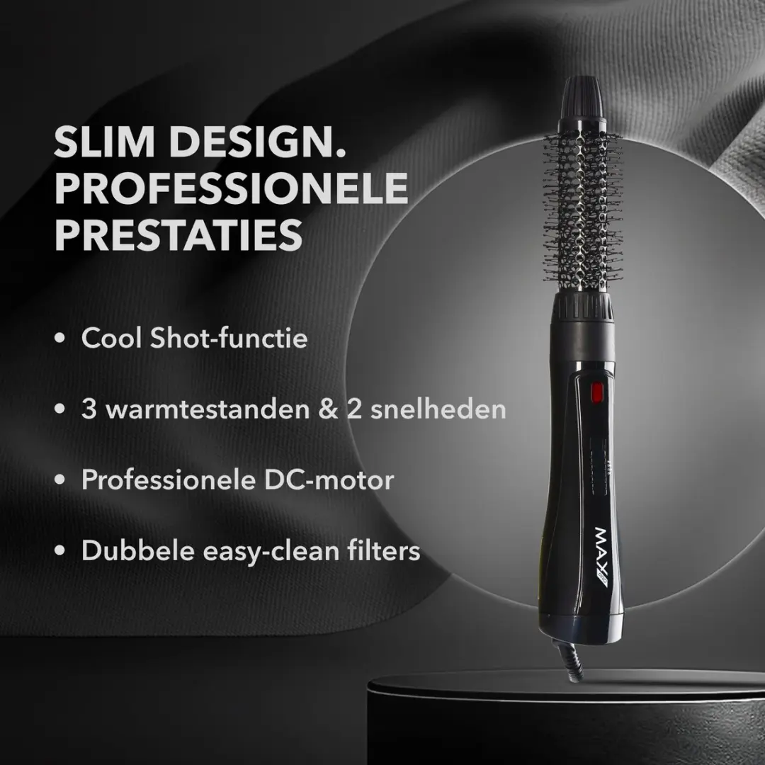 Max Pro Swift Airstyler 1000W - Föhnborstel - Zwart