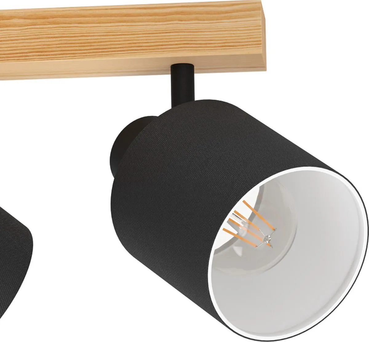 Eglo Batallas Spot E27 - 3 Lichtpunten 48cm - Bruin/Zwart/Wit