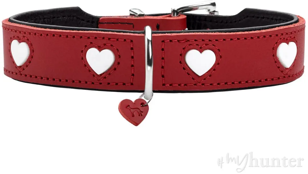 Hunter Collar Love Halsband - Rood - M