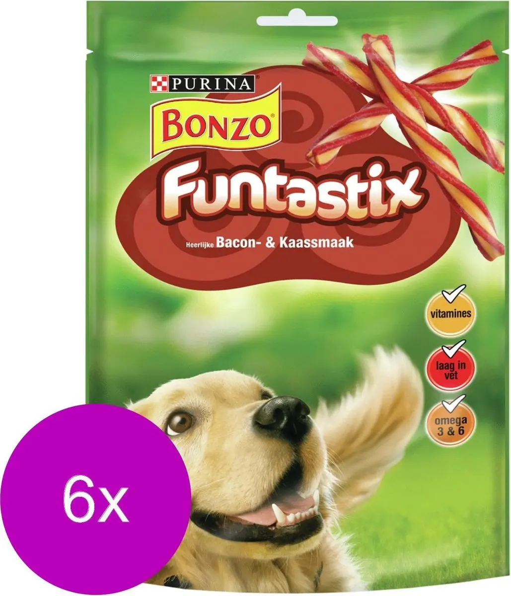 Bonzo Funtastix Hondensnacks - 6x175g