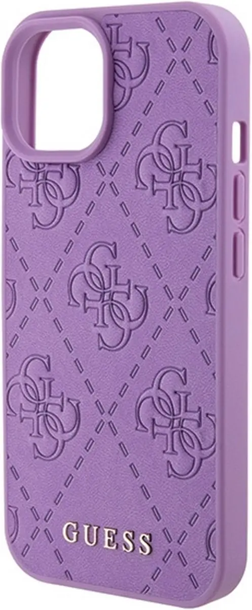 Guess 4G Stamped Hoesje - iPhone 15 - Paars