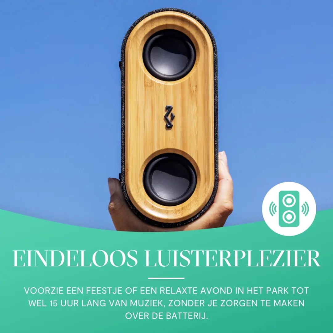 House of Marley Get Together 2 Mini Bluetooth Speaker EM-JA021 - Bruin/Zwart - afbeelding 6 van 6