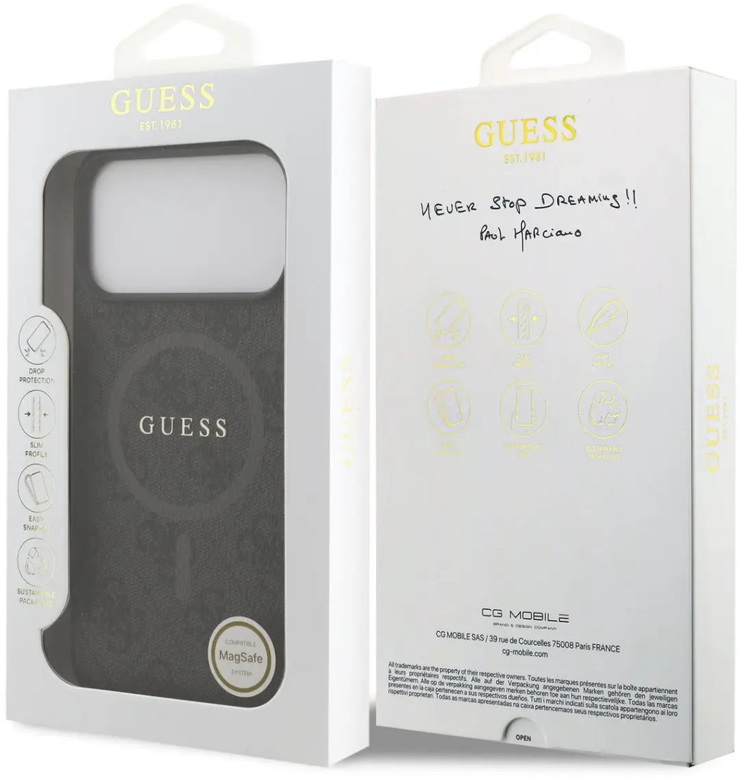 GUESS iPhone 17 Pro Max Telefoonhoesje - MagSafe - Zwart