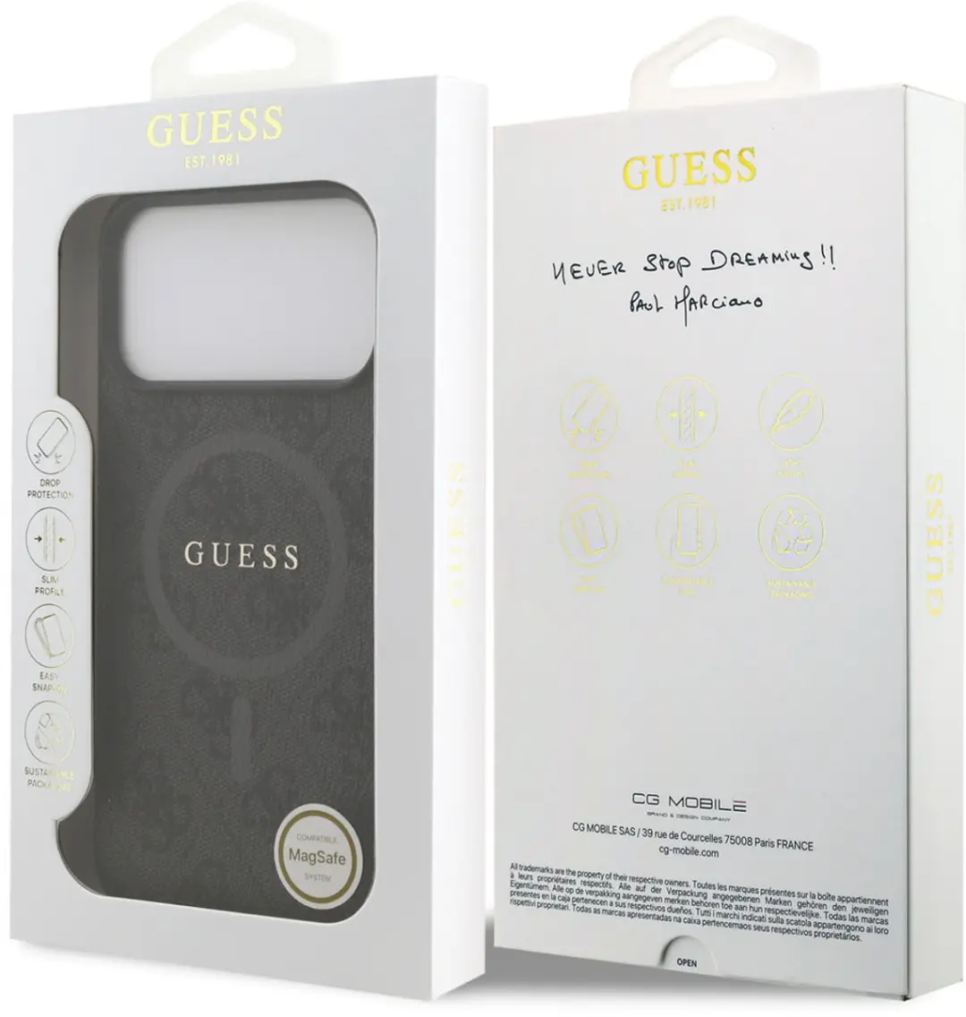 GUESS iPhone 17 Pro Max Telefoonhoesje - MagSafe - Zwart