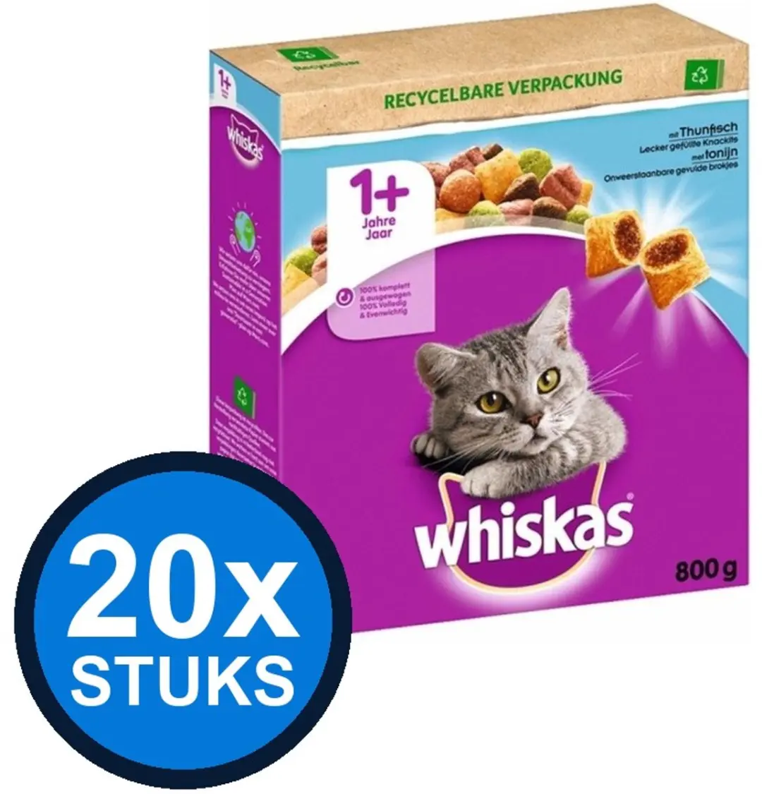 Whiskas Droog Kattenvoer Tonijn 800g