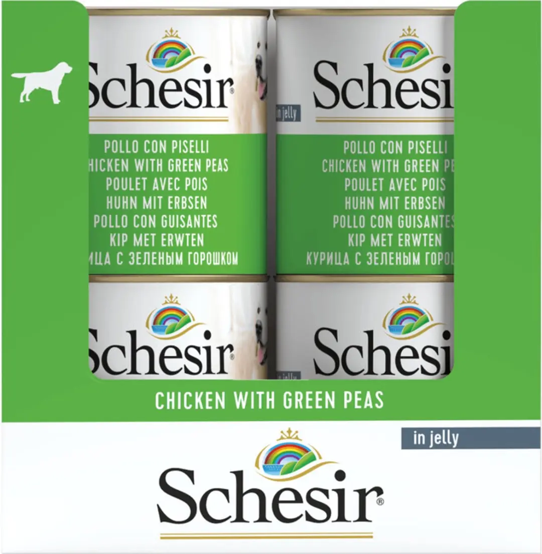 Schesir Hondenvoer Kip Erwten in Gelei - 16x285g