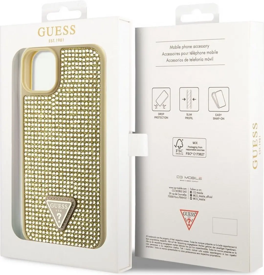 Guess Goud iPhone 15 Back Cover - 3666339191061 - afbeelding 6 van 6