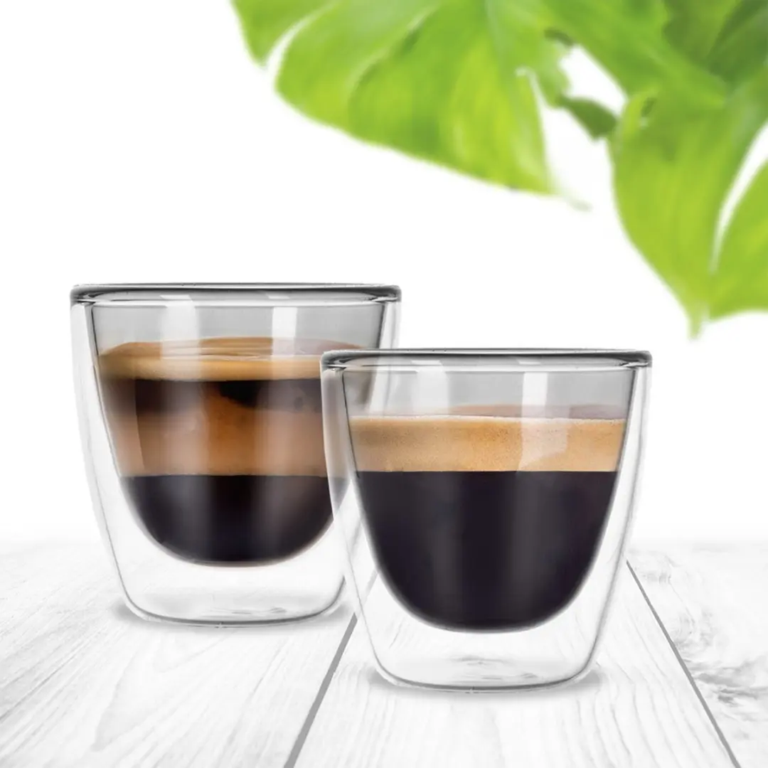 Orion Double Collectie Thermische Glazen 90ml - Set van 2 - Zwart
