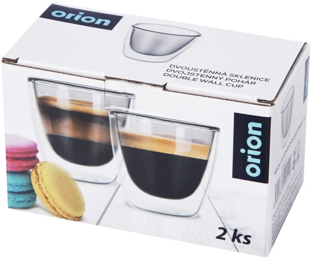 Orion Double Collectie Thermische Glazen 90ml - Set van 2 - Zwart
