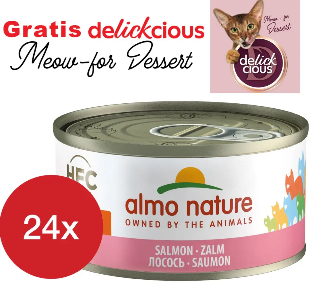 Almo Nature Jelly met Zalm 24x70g