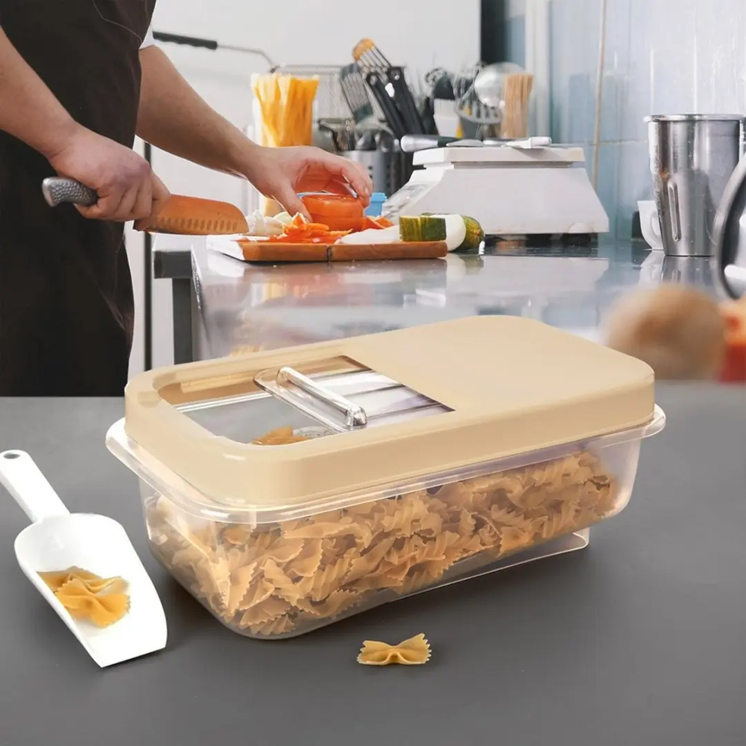 Orion Opslagcontainer Voeding BPA-vrij 5L - Transparant/Beige