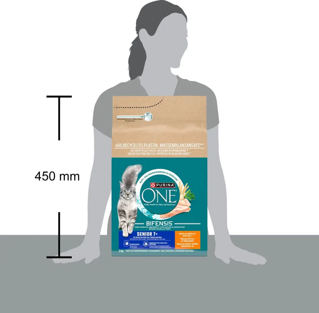 Purina ONE Senior Kattenbrokjes Kip & Volkoren 12kg