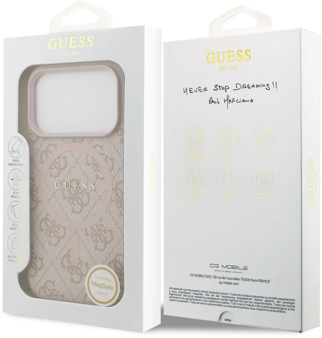 Guess Back Cover Case iPhone 17 Pro 14672 - Roze