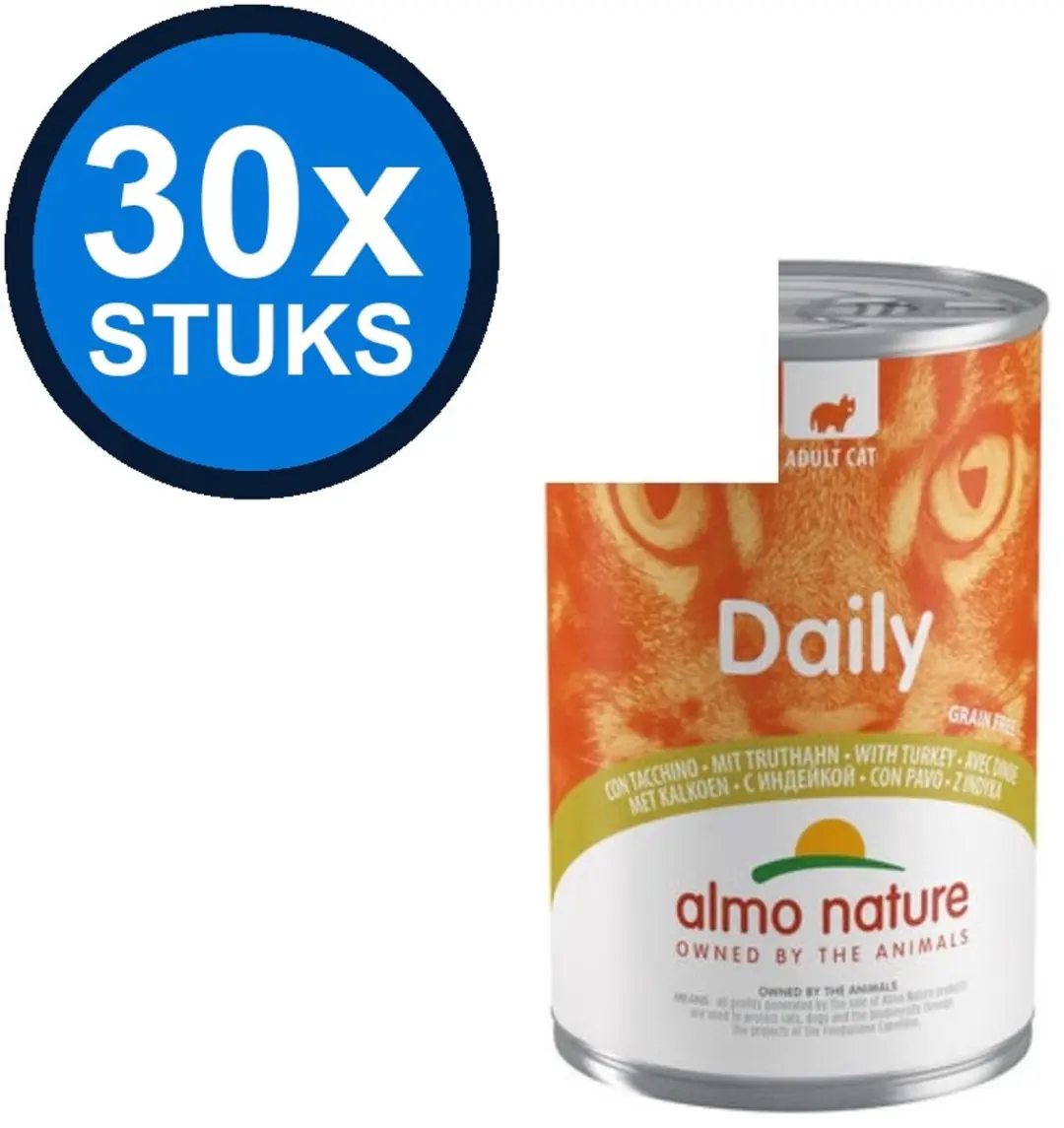 Almo Nature Daily Kalkoen Kattenvoer Natvoer 400g