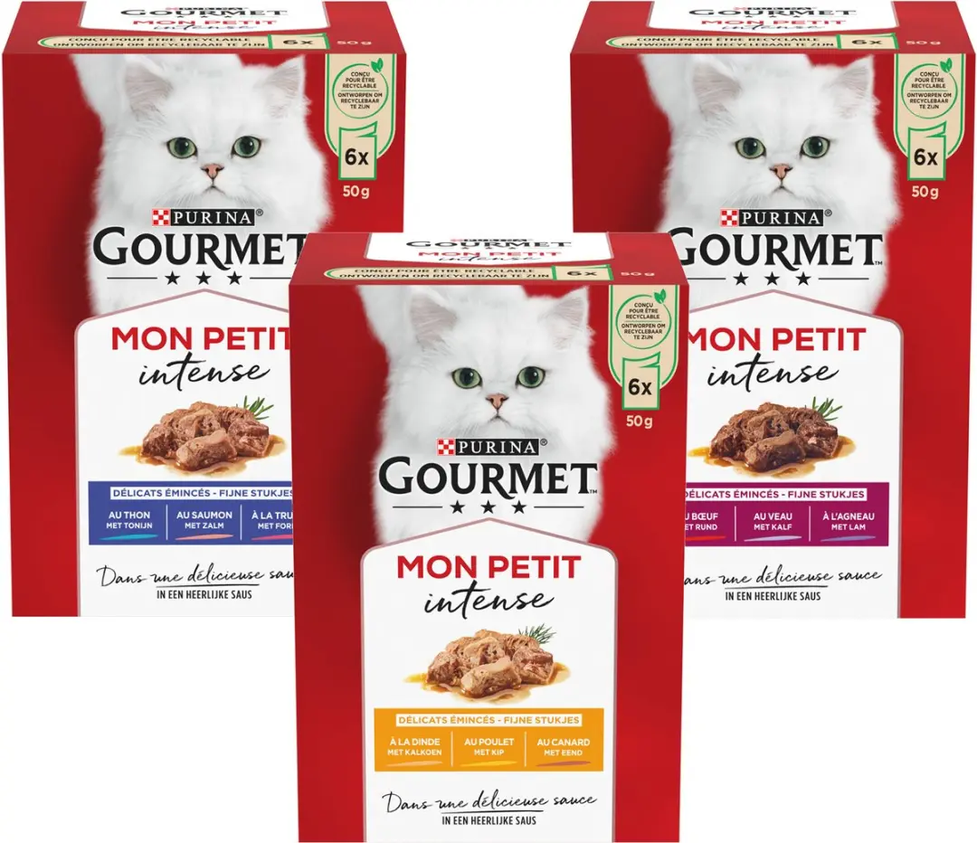 Gourmet Mon Petit Maaltijdzakje Rund/Kalf/Lam 12x50g