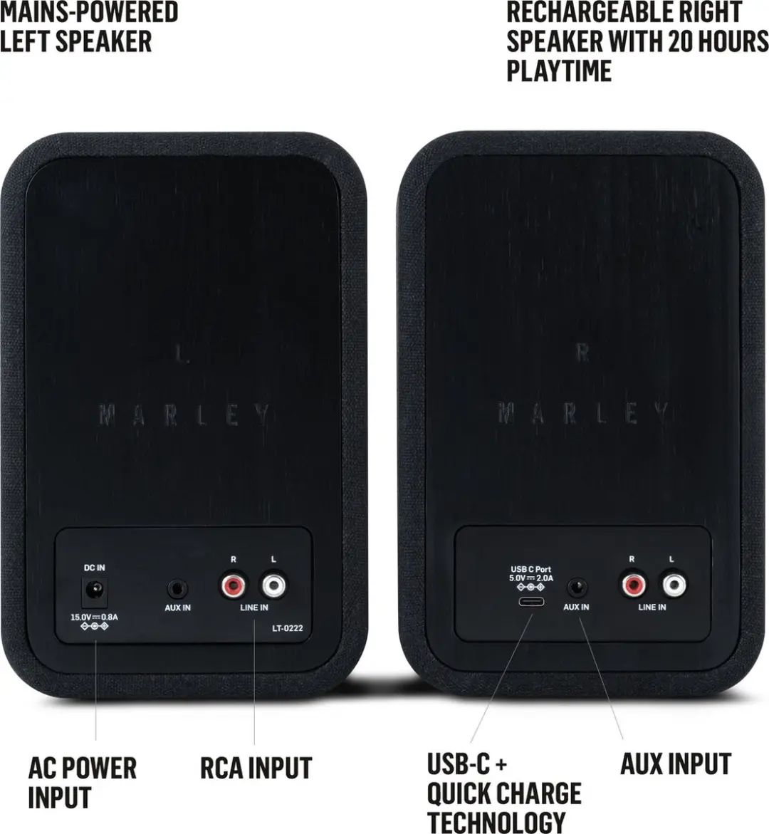 House of Marley Get Together Duo Bluetooth Speaker - 20W - Zwart - afbeelding 6 van 6