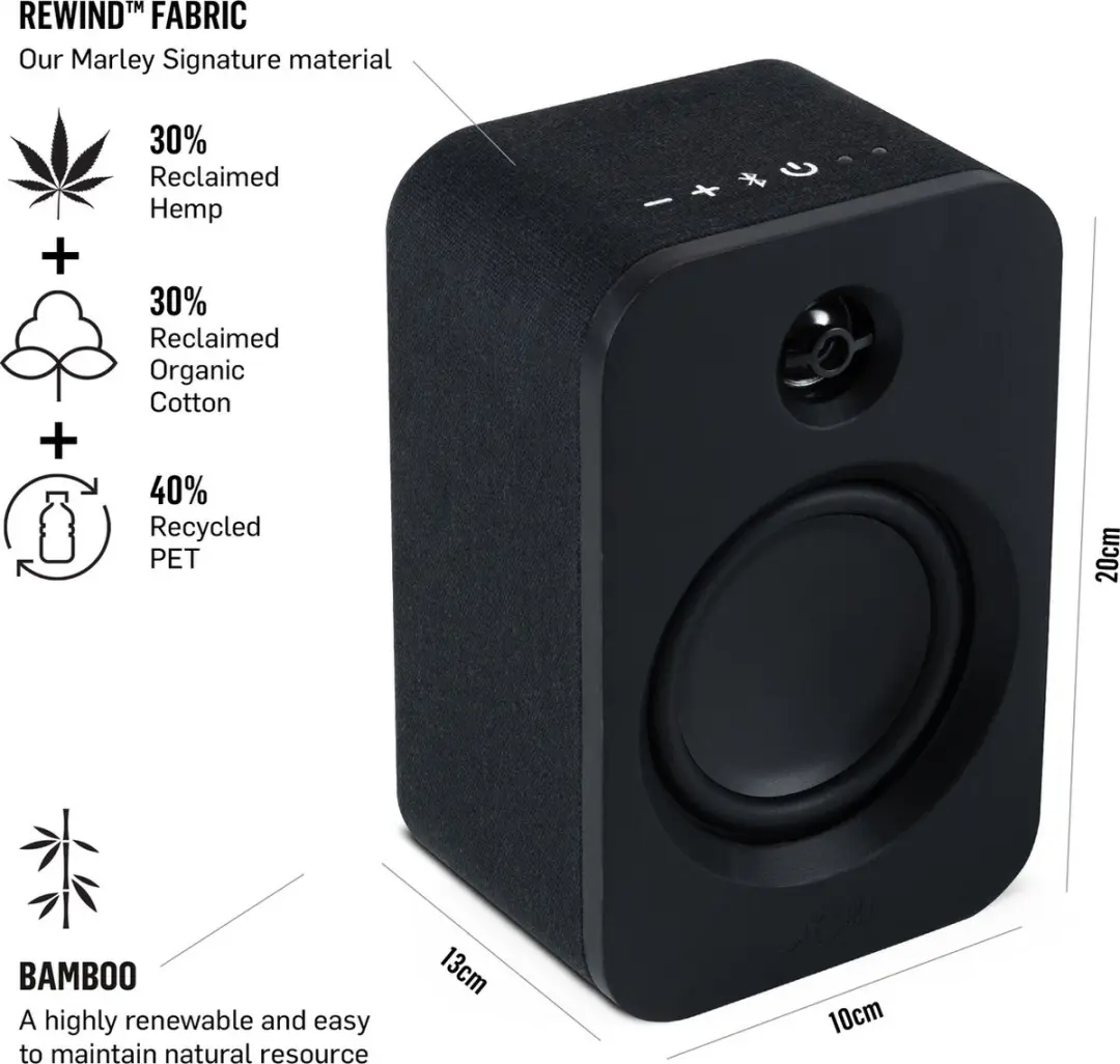 House of Marley Get Together Duo Bluetooth Speaker - 20W - Zwart